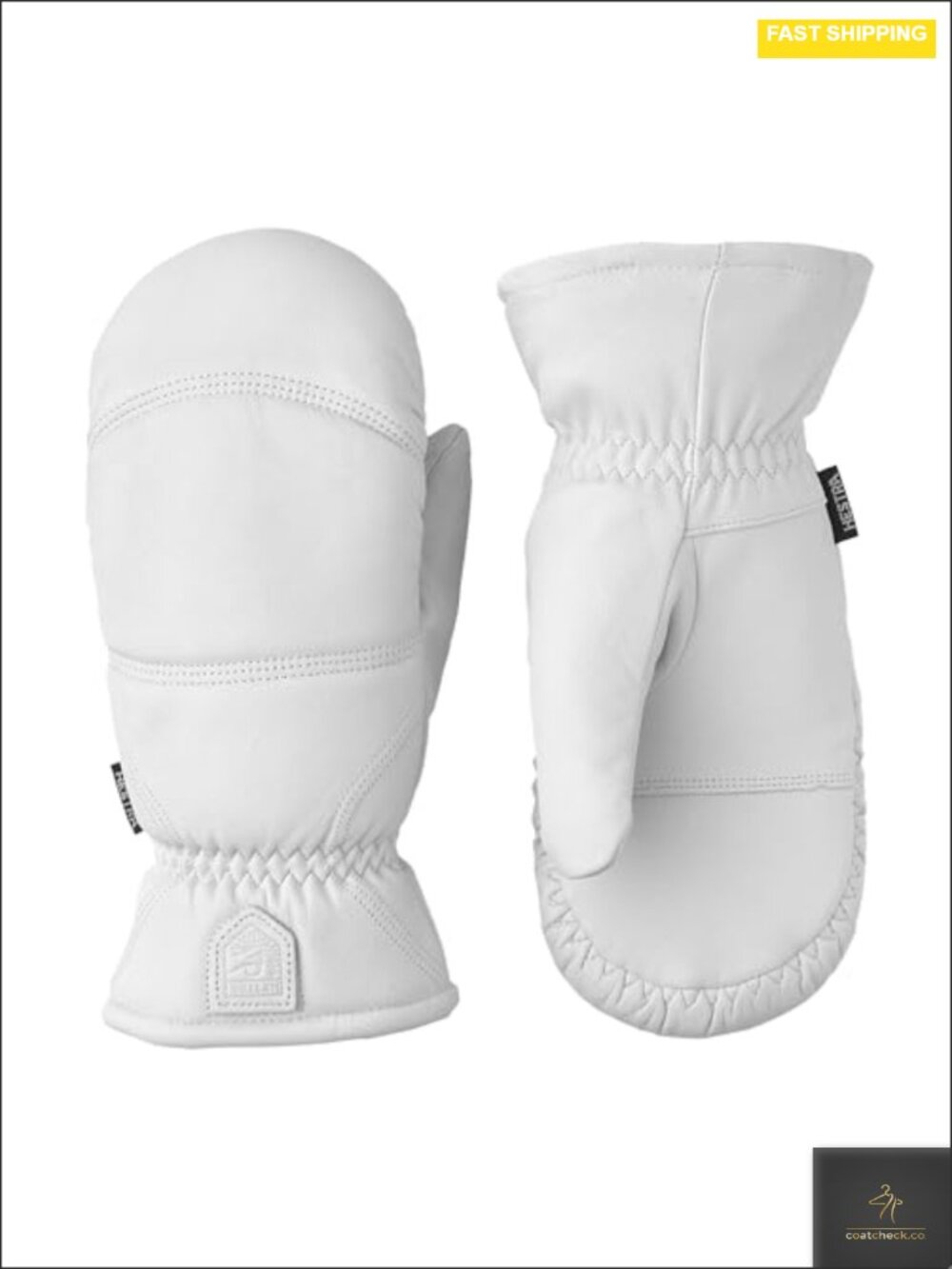 Unisex Leather Box Mitt Goatskin Winter Ski Mittens